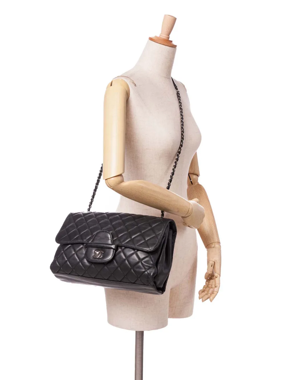 CHANEL Pre-Owned Borsa a tracolla Jumbo Coco Loop in pelle di agnello trapuntata con battente 2014 | Pre-owned | Image 2