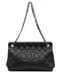 CHANEL Pre-Owned 2012-2013 CC Quilted Caviar Frame Shopping tote bag - Black
