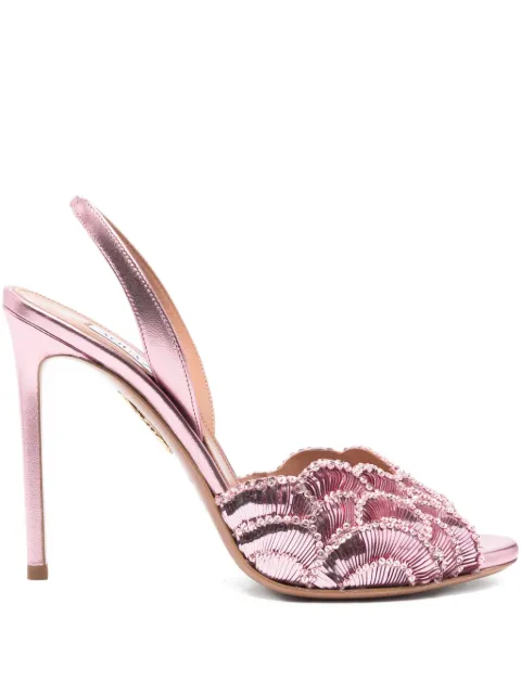 Aquazzura 100mm embroidered sandals