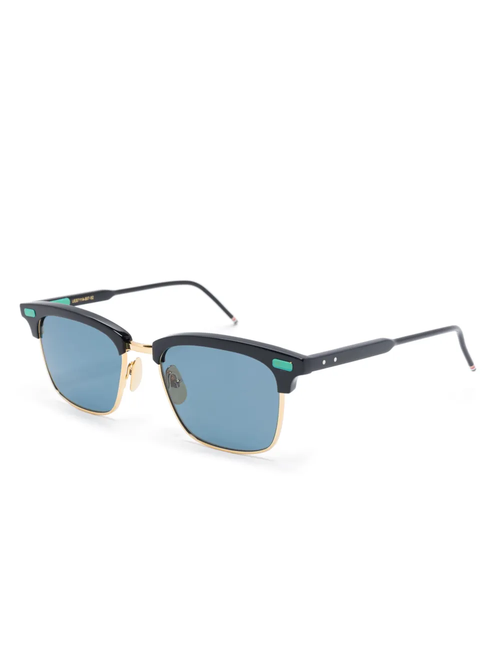 Thom Browne Eyewear Zonnebril met vierkant montuur - Zwart