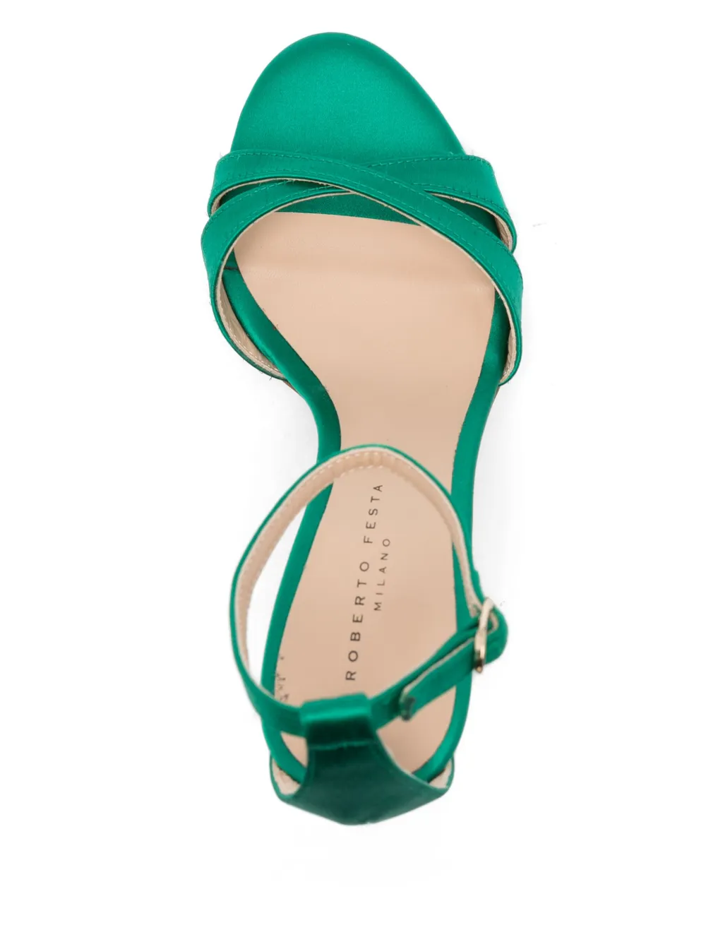 Roberto Festa 100mm leather heeled sandals Green