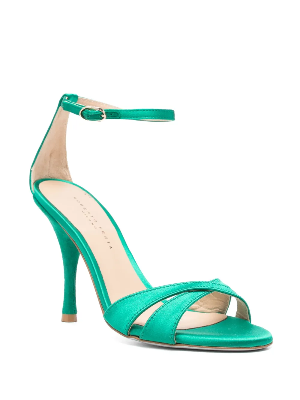 Roberto Festa 100mm leather heeled sandals Green