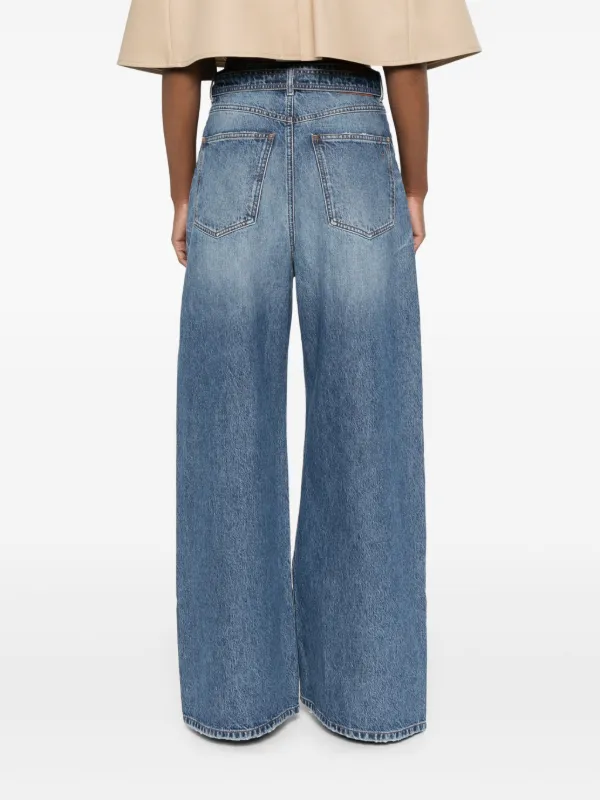 デニム・ジーパン SPORTMAX Women Denim Pants 93269 2512181023600 91986 BLUE Sportmax Belted Jeans | Blue | FARFETCH