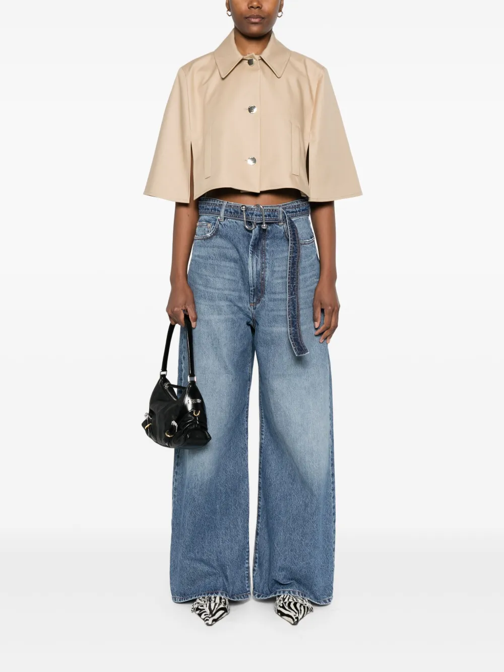 Sportmax Jeans met ceintuur - Blauw