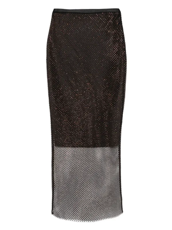 Sportmax Crystal-embellished Midi Skirt in Black
