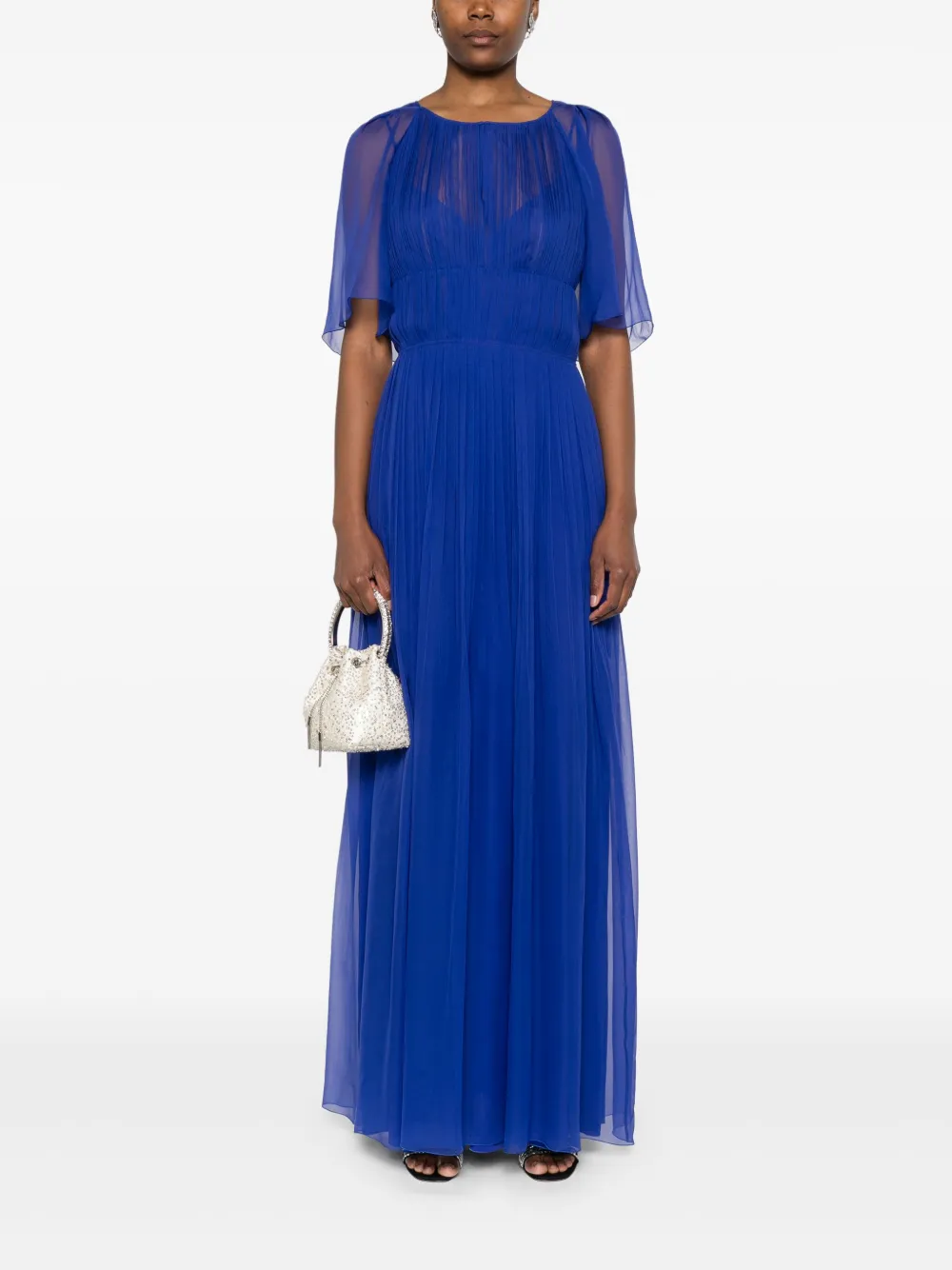 Alberta Ferretti Geplooide maxi-jurk - Blauw