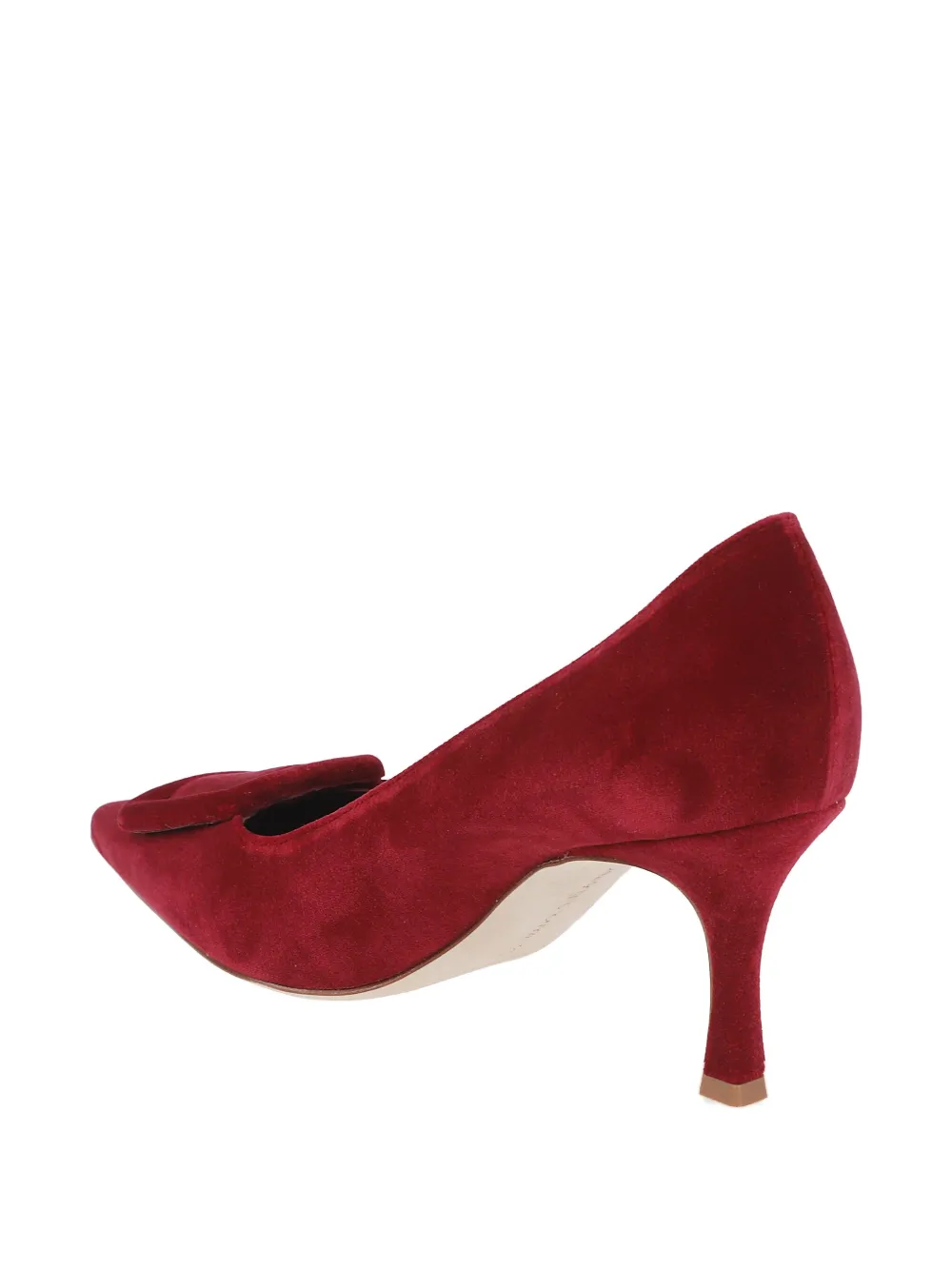 Manolo Blahnik 50mm Buckle-detail Heeled Pumps In Red