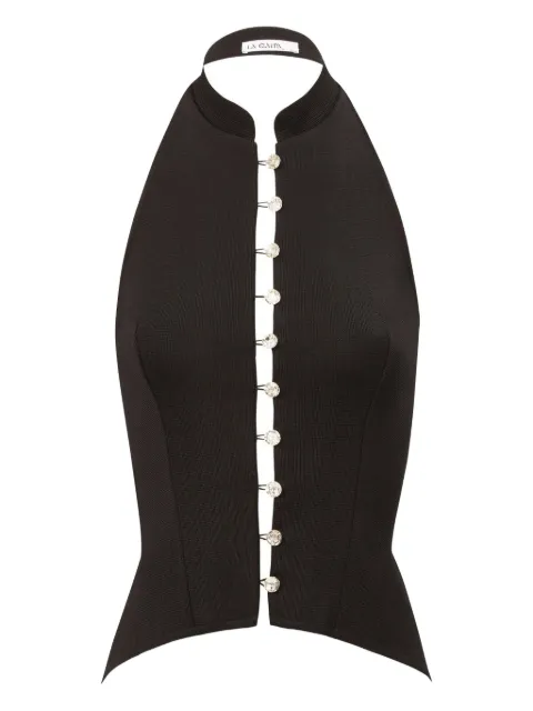 La Galpa Modjolokia halterneck button-up top
