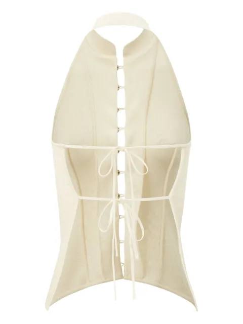 La Galpa Modjolokia halterneck button-up top