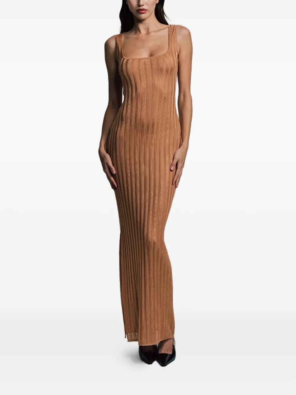 La Galpa Abito lungo a coste - Toni neutri