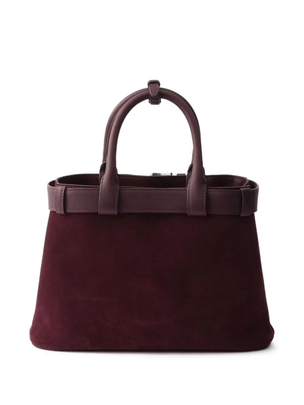 Prada Medium leren shopper met gesp Rood