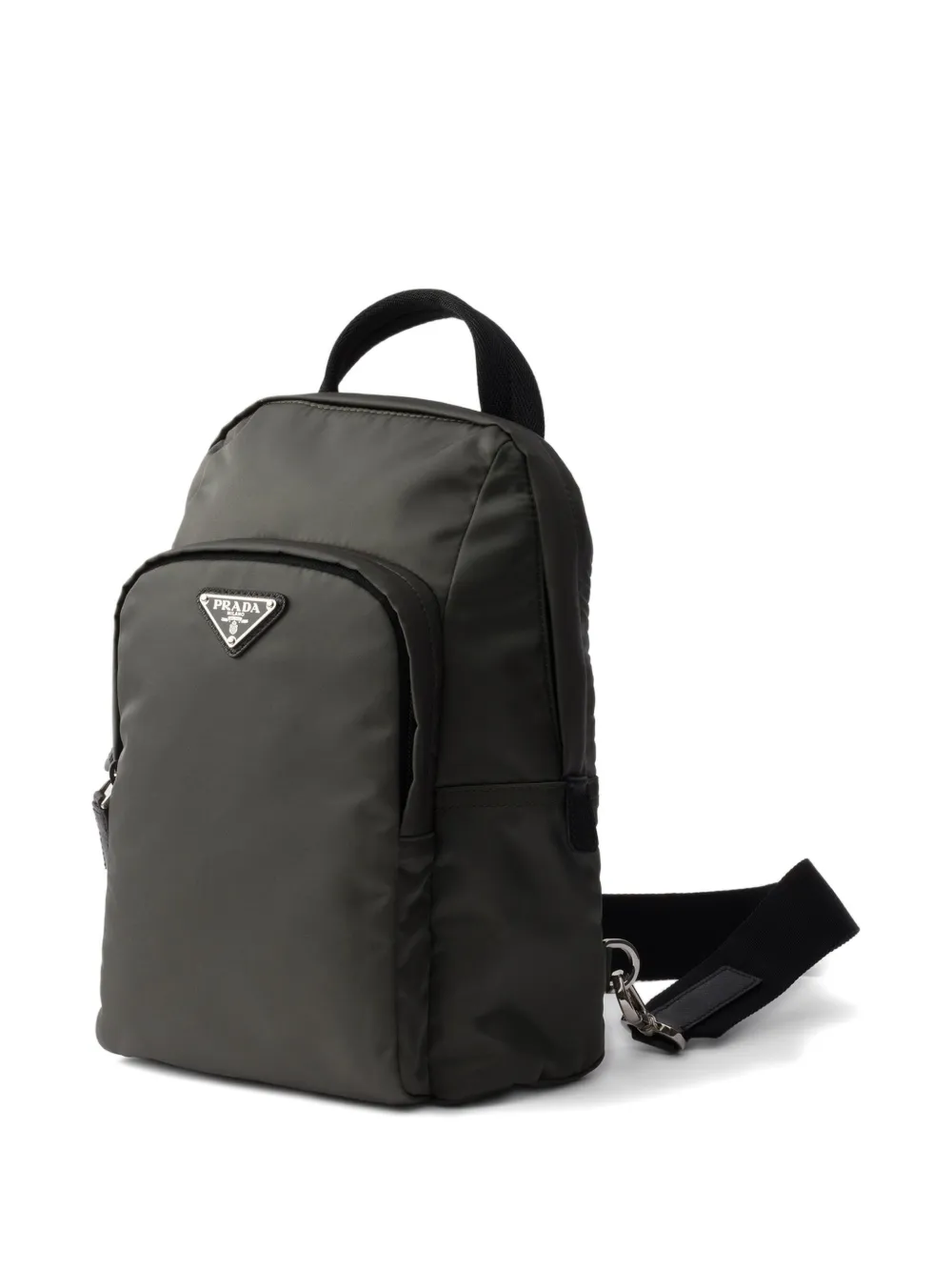 Prada Re-Nylon padded woven backpack Groen