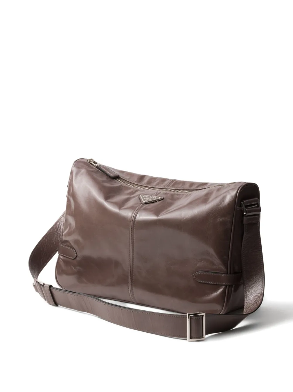 Prada leather shoulder bag Bruin