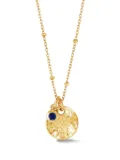 DOWER AND HALL hammered disc sapphire necklace - Gold
