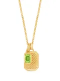 DOWER AND HALL Peridot Octagon Humbug necklace - Gold