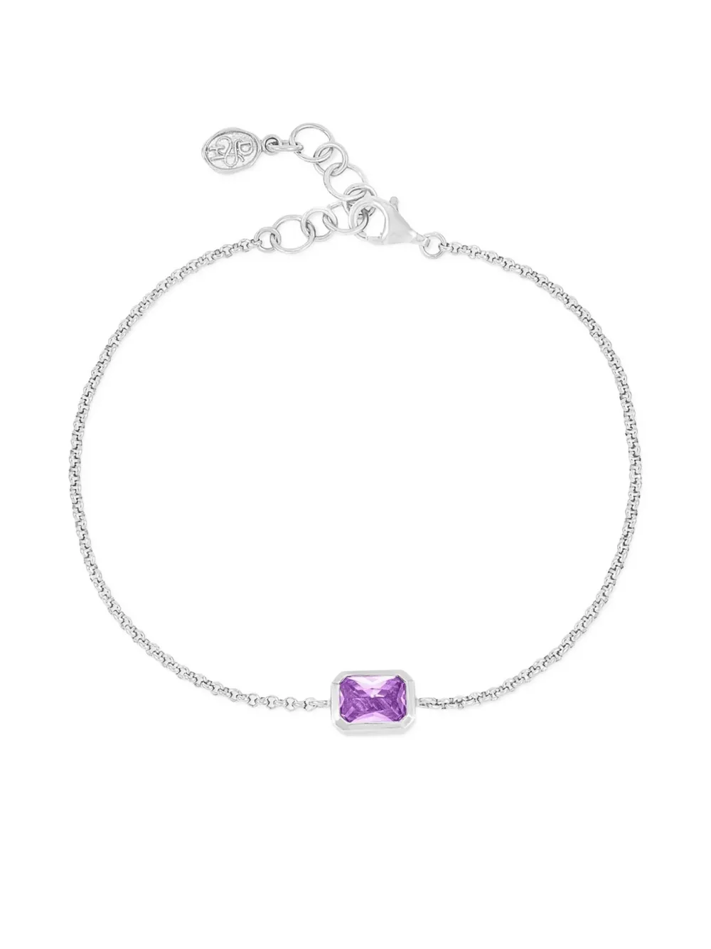 Dower & Hall Octagon-amethyst Chain Bracelet