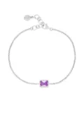 DOWER AND HALL octagon-amethyst chain bracelet - Silver