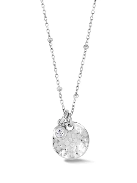 DOWER AND HALL hammered disc sapphire necklace