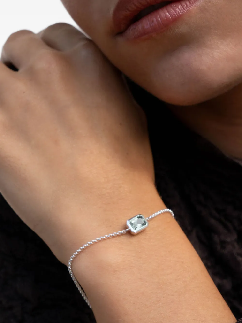 DOWER AND HALL Armband met achthoekige schakels - Zilver