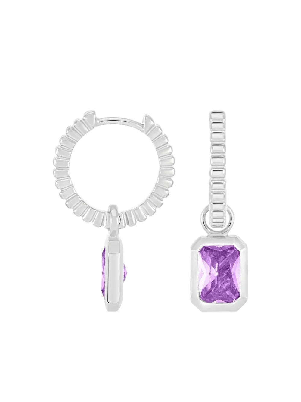DOWER AND HALL Humbug huggie hoops | Silver | Image 1