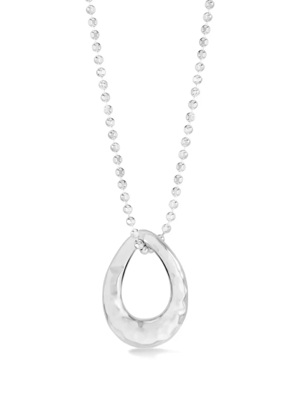DOWER AND HALL Entwined oval pendant necklace | Silver | Image 1