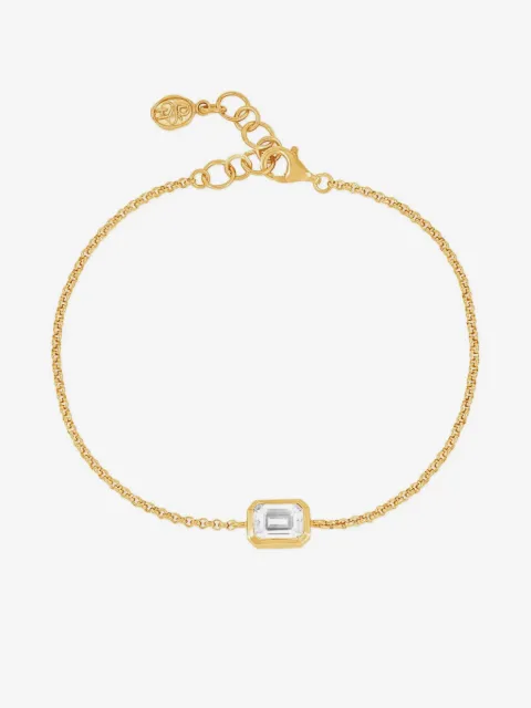 DOWER AND HALL octagon-topaz chain bracelet