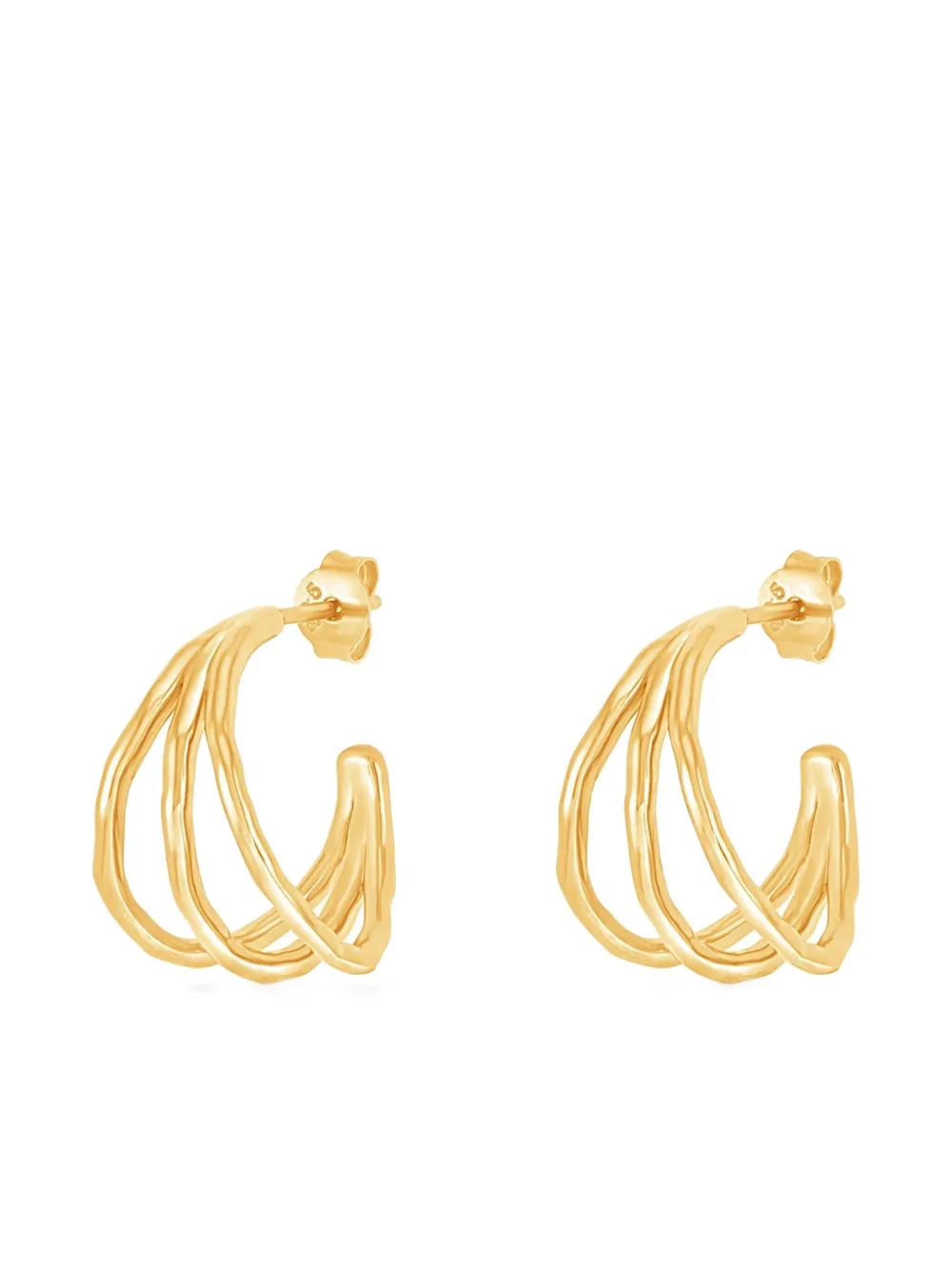 DOWER AND HALL Waterfall hoops | Gold | Image 1
