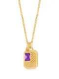 DOWER AND HALL octagon-amethyst pendant necklace - Gold