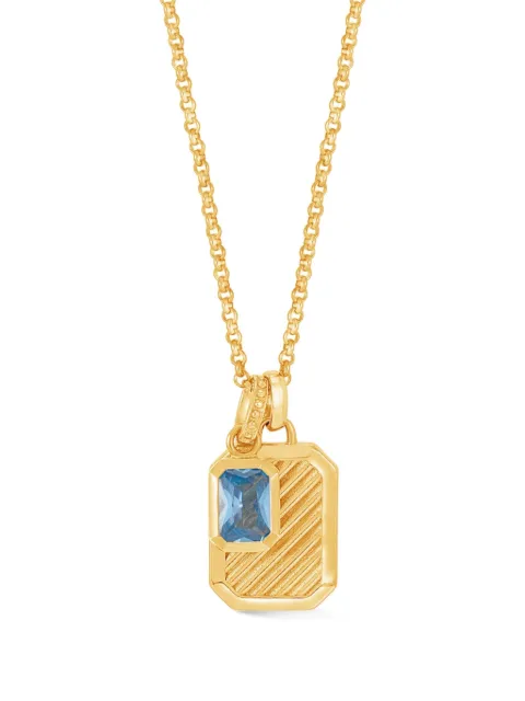 DOWER AND HALL octagon-topaz pendant necklace