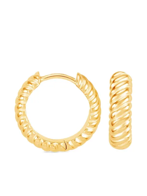DOWER AND HALL Twist huggie hoops