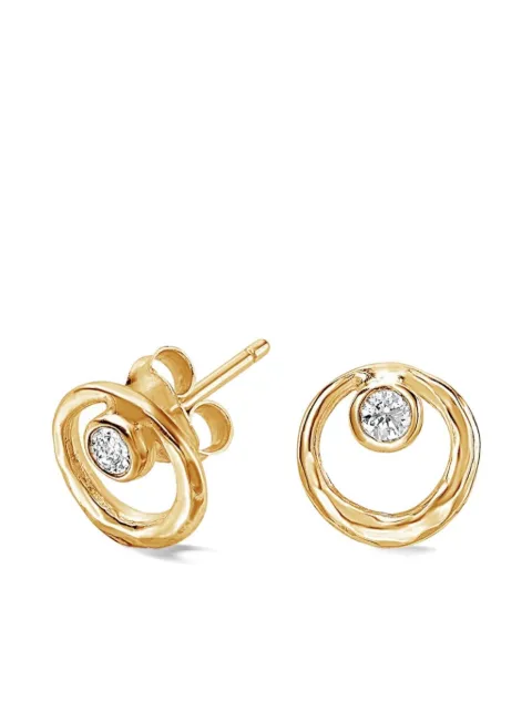 DOWER AND HALL Circle Dewdrop earrings