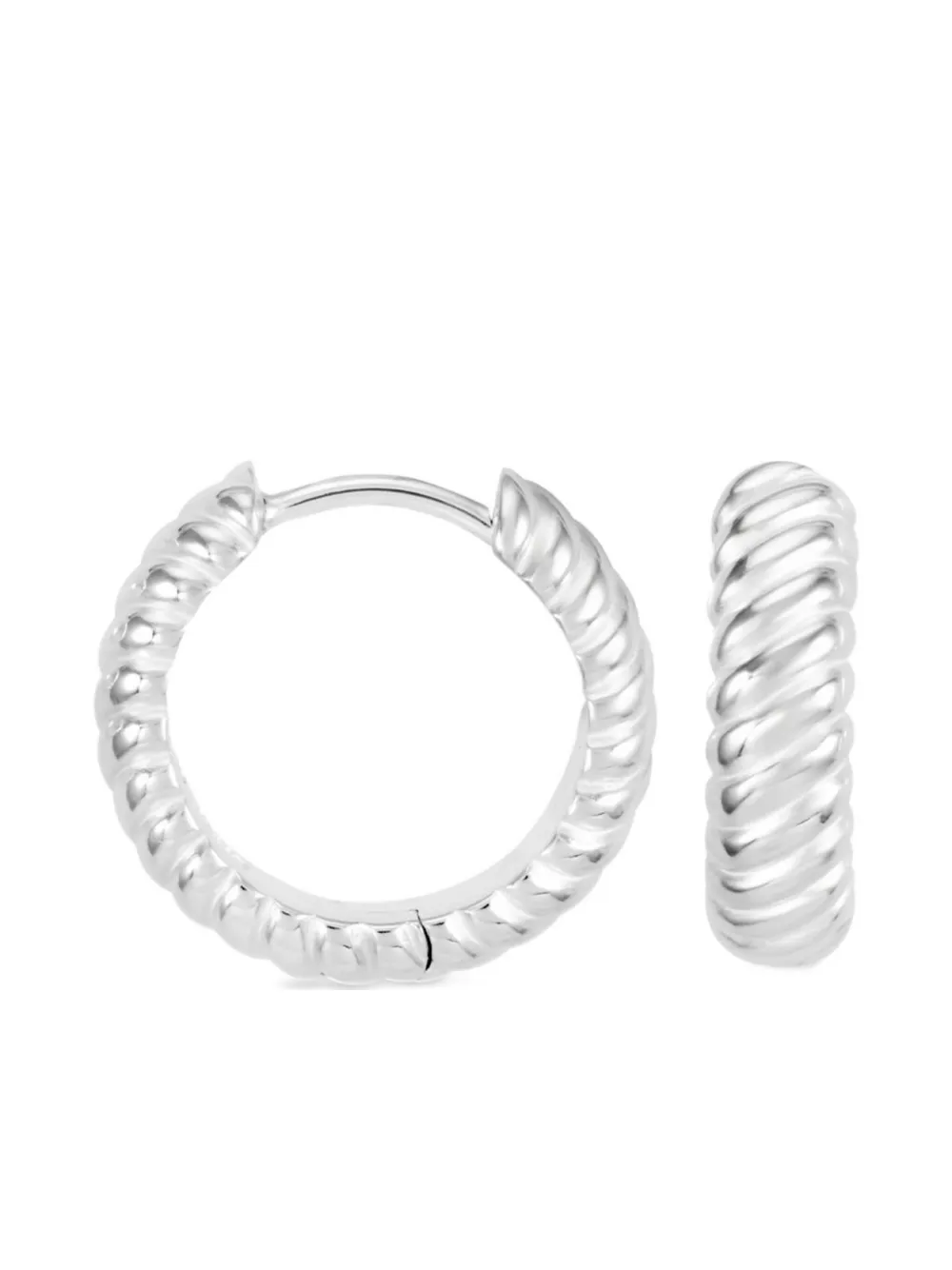 Dower & Hall Medium Twist Hoop Earrings