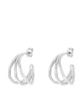 DOWER AND HALL small Triple Row Waterfall hoop earrings - Silver