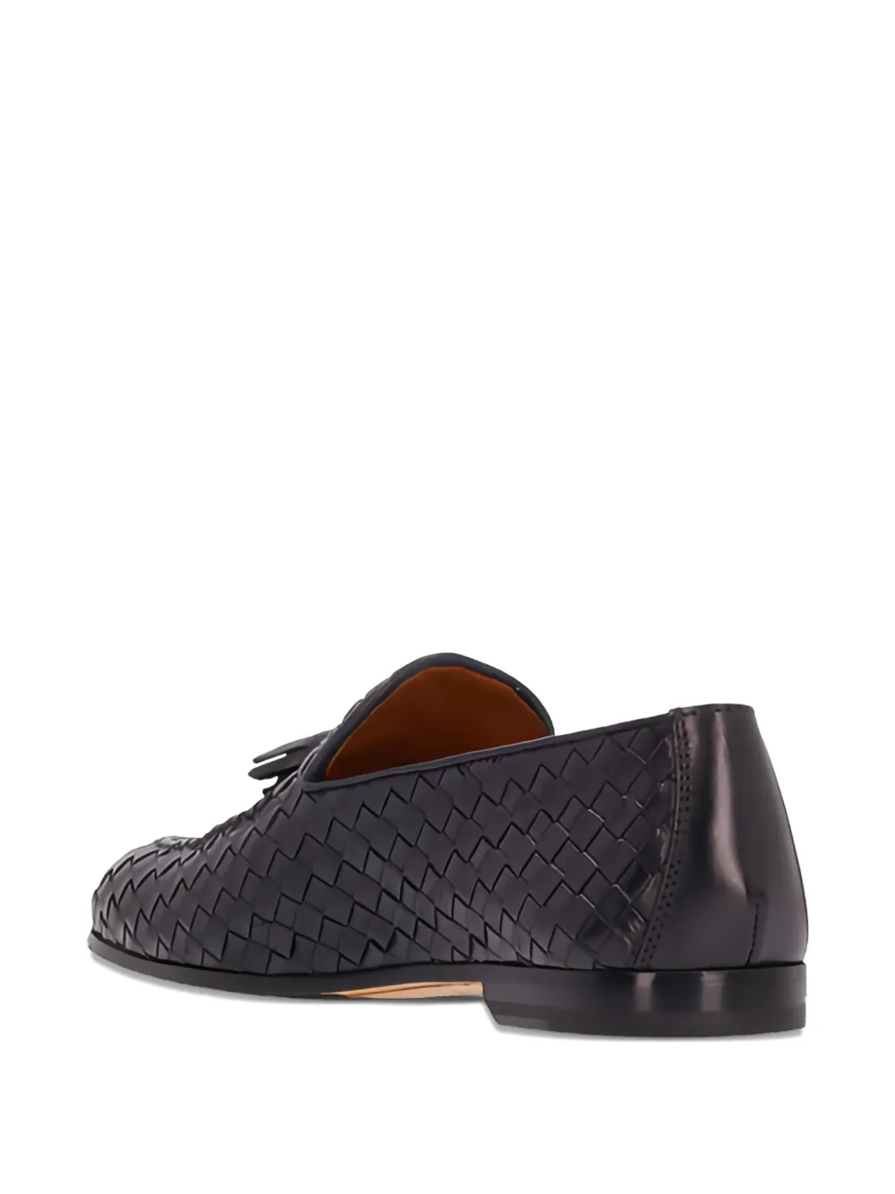Doucal's interwoven tasselled loafers Blue
