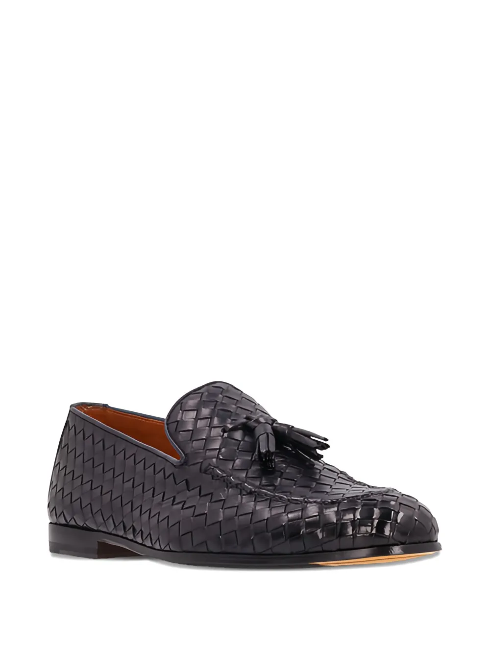 Doucal's interwoven tasselled loafers Blue