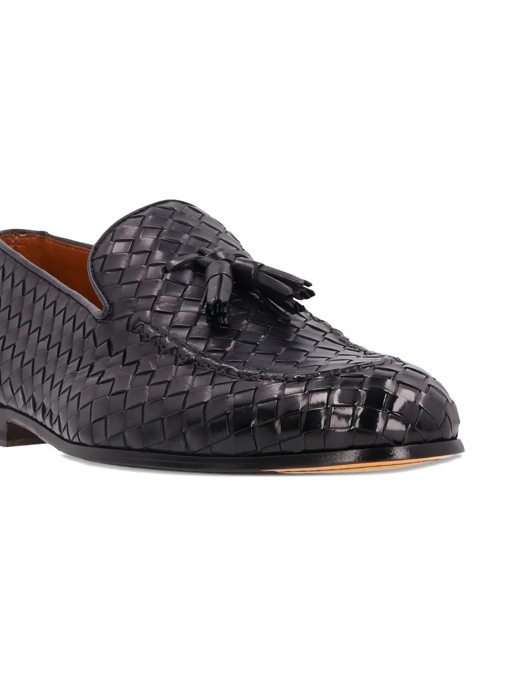 Doucal's interwoven tasselled loafers Blue