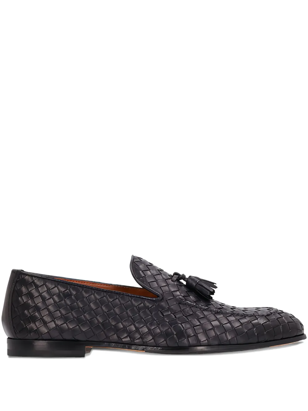 Doucal's interwoven tasselled loafers Blue
