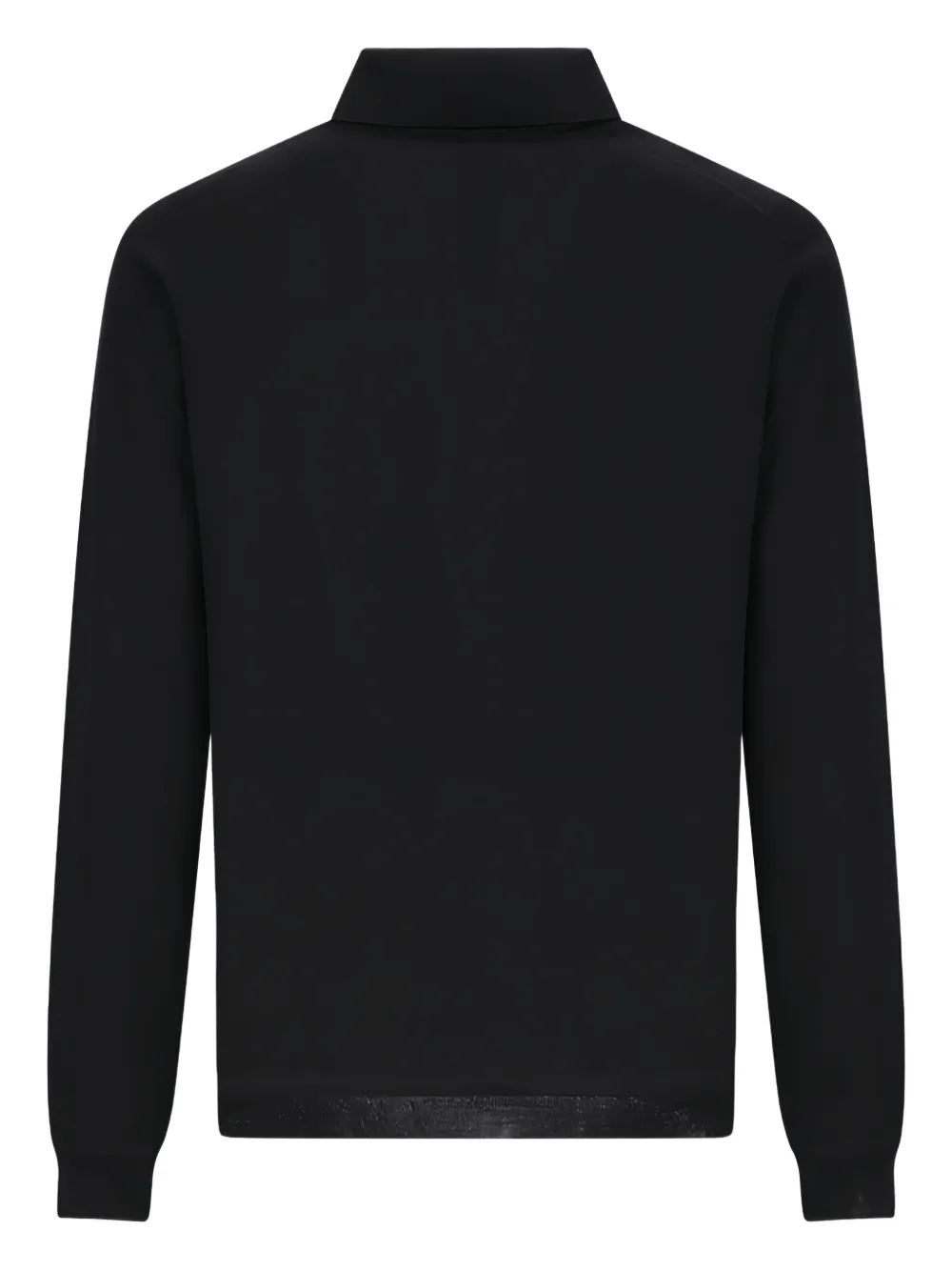 GOES BOTANICAL buttoned long-sleeve polo shirt - Zwart