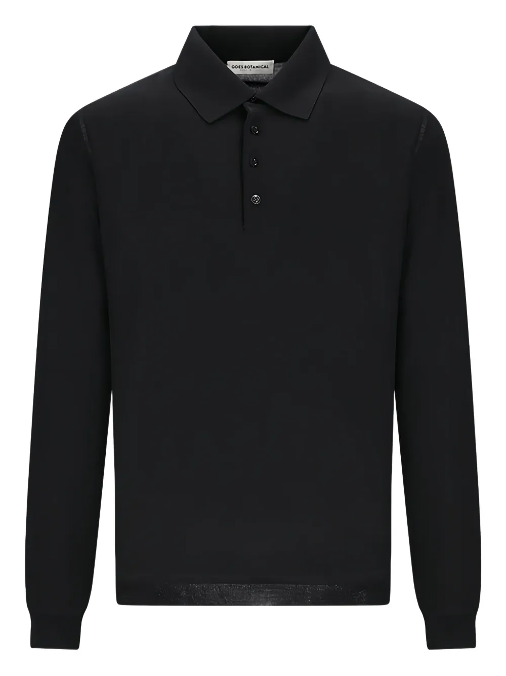 GOES BOTANICAL playera tipo polo con botones | negro | Image 1