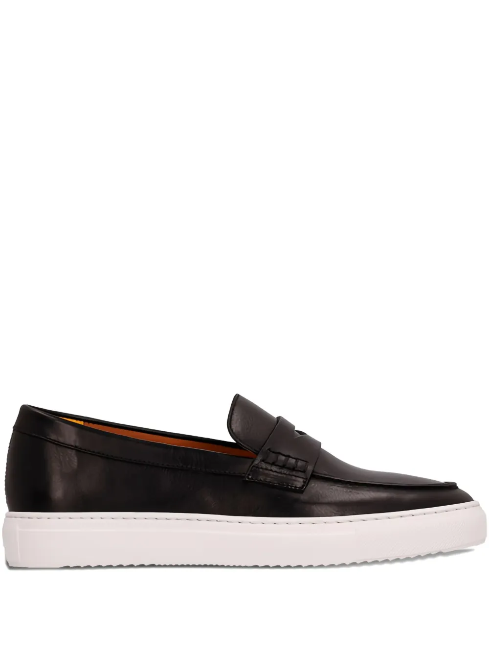 Doucal's penny leather loafers Black