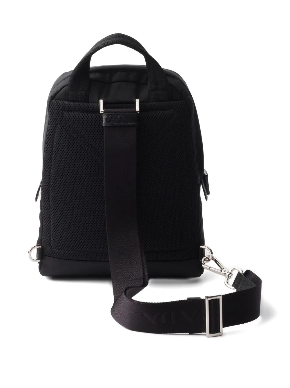 Prada Rugzak met logo Zwart