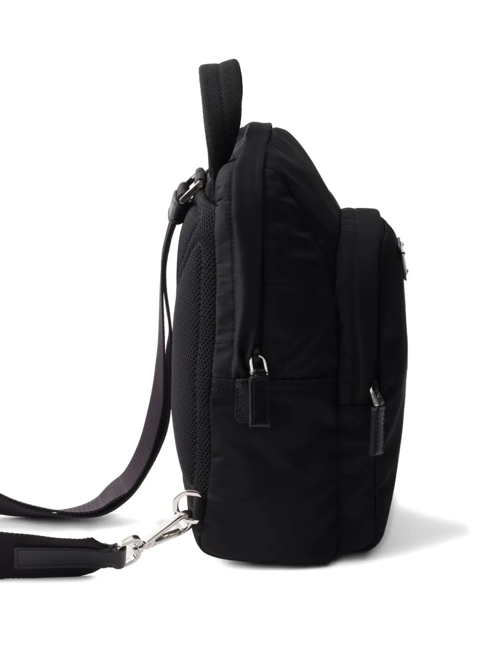 Prada Rugzak met logo Zwart