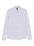 BOSS geometric-print shirt - White