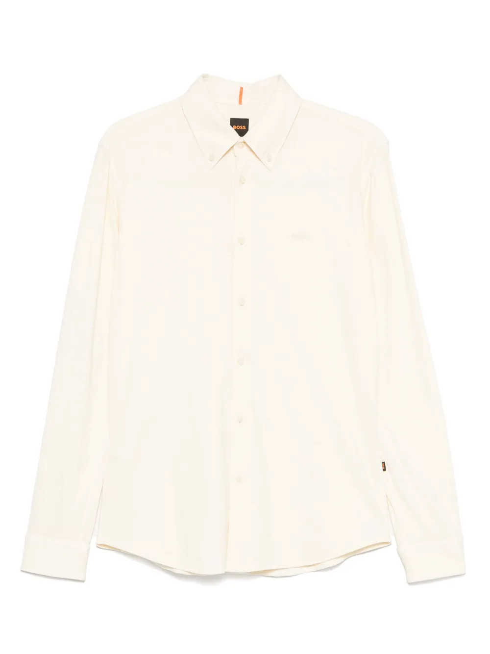 BOSS chemise en coton à logo brodé | jaune | Image 1