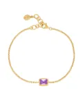 DOWER AND HALL Octagon amethyst chain bracelet - Gold