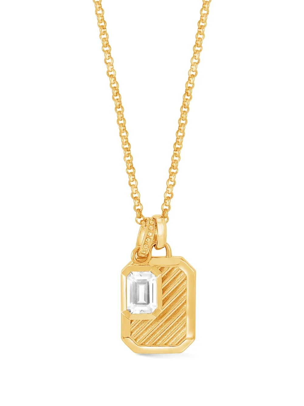 DOWER AND HALL Topaz Octagon Humbug necklace | Gold | Image 1