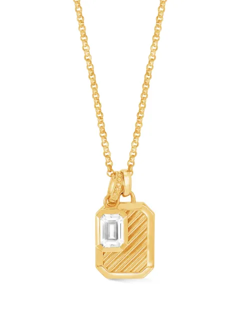DOWER AND HALL Topaz Octagon Humbug necklace
