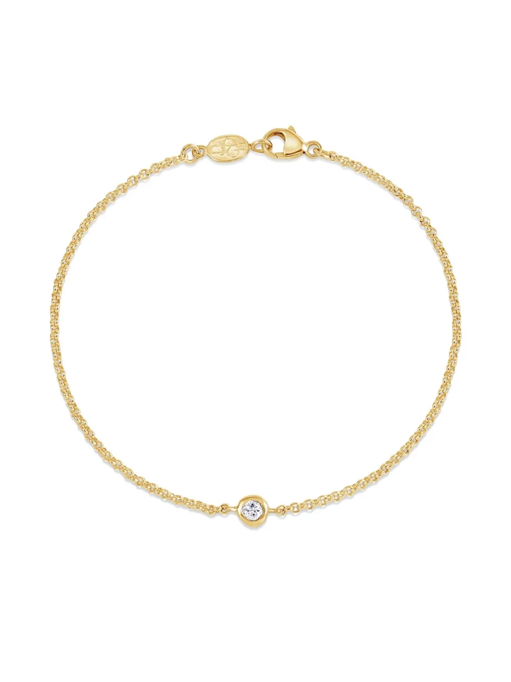 DOWER AND HALL Bracciale a catena Dewdrop con zaffiro - Oro