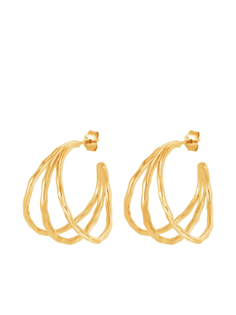 DOWER AND HALL Waterfall hoops | Gold | Image 1