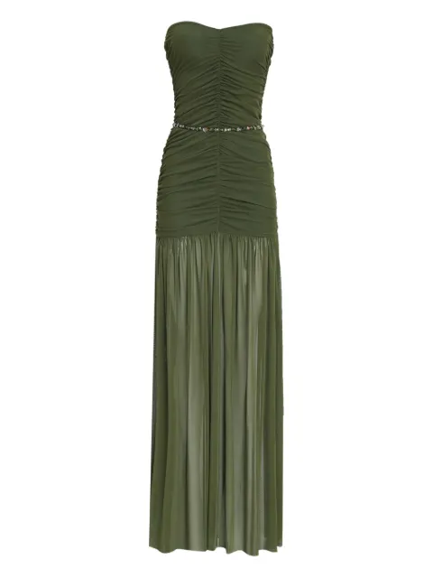 Triya Vestido longo Lupita franzido